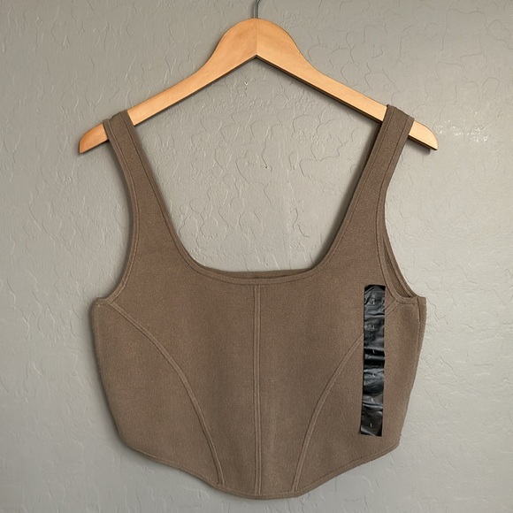 Banana Republic Factory Tops - Banana Republic Factory Structured Corset Knit Crop Tank